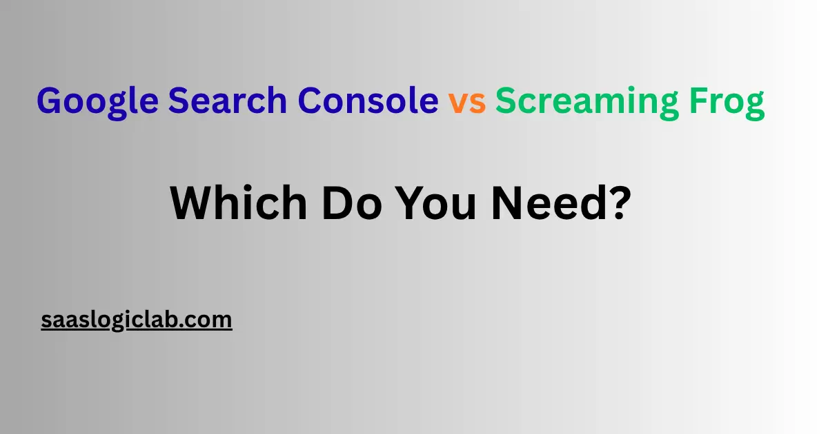 Comparison graphic: Google Search Console versus Screaming Frog SEO Spider